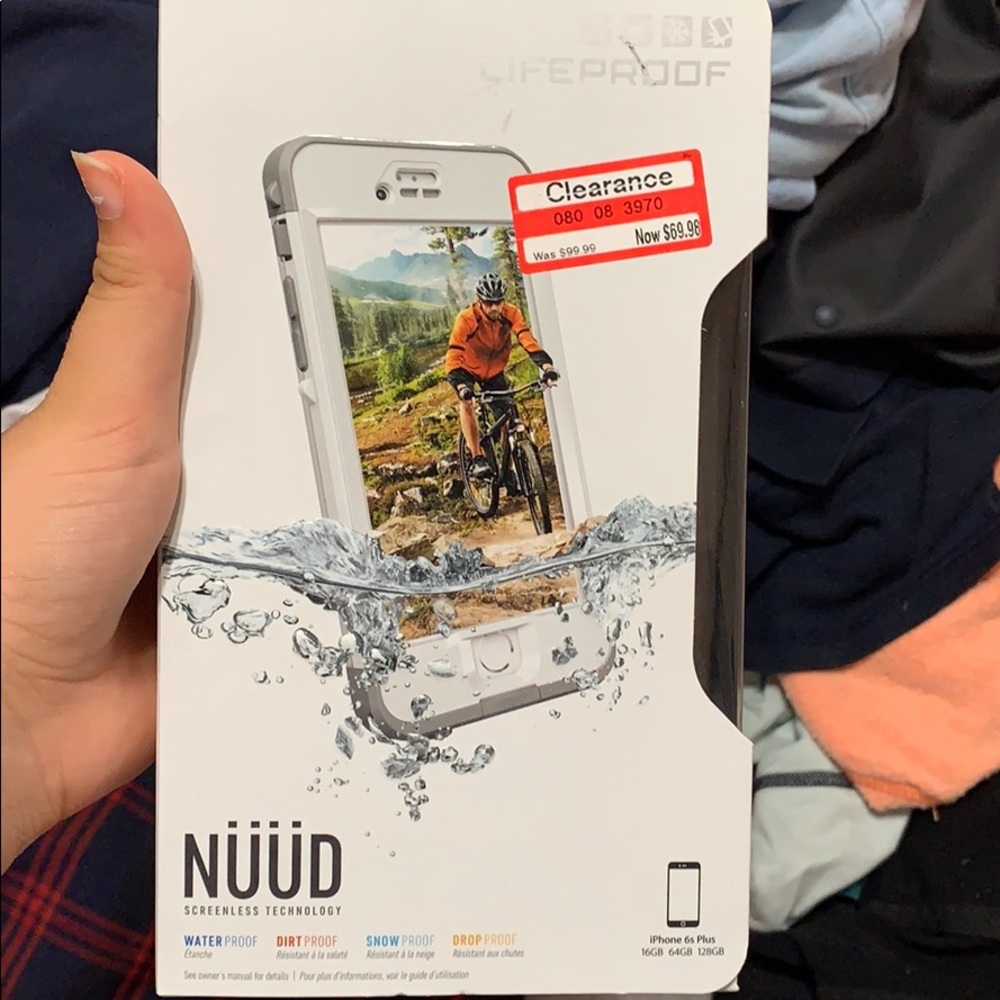 Life proof gray and white case